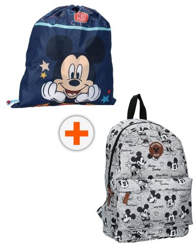 Set de gradiniță Vadobag Mickey Mouse - Ghiozdan și geanta de sport, Never Out of Style - 1