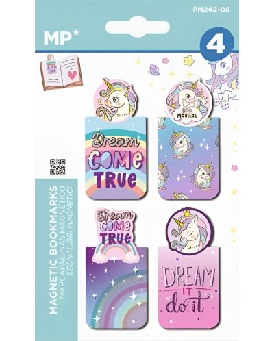 Set semn de carte magnetice MP - Unicorn, 4 buc. - 1