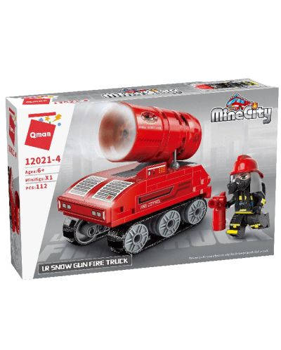 Constructor Qman - Camion de pompieri, 112 piese - 1