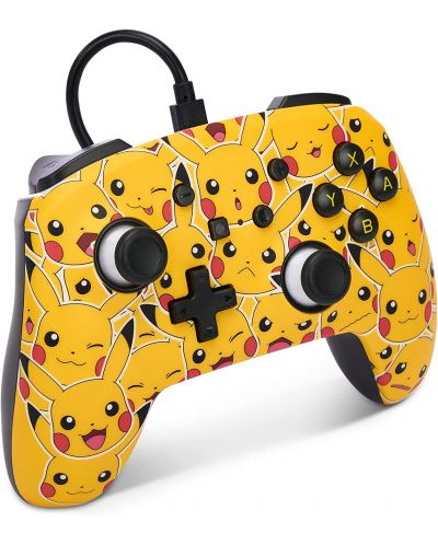 Controller PowerA - Enhanced, cu fir, pentru Nintendo Switch, Pikachu Moods - 2