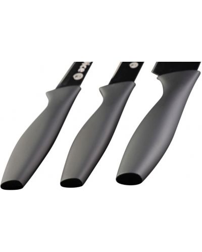 Set de cuțite MasterChef - 3 piese, oțel, PP-TPR, negru - 4