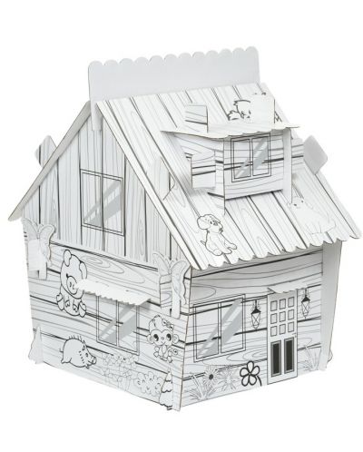 Set pentru copii GOT - Casa din pădure cu animale de asamblat și colorat - 2
