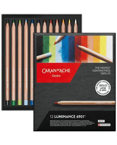 Set de creioane colorate Caran d'Ache Luminance 6901 - 12 culori - 2
