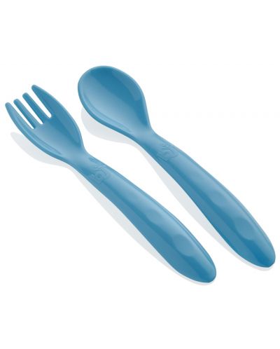 Set furculiță și lingură BabyJem - Blue - 1