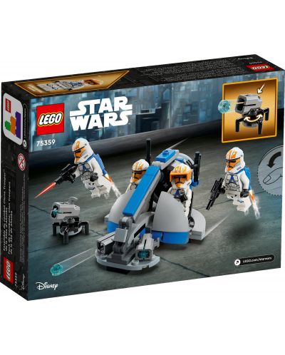 Constructor LEGO Star Wars - Pachetul de luptă, Clone Trooper al Asokei din Legiunea 332 (75359) - 2