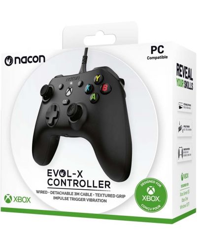 Controller Nacon - EVOL-X, cu fir, negru (Xbox One/Series X/S/PC) - 3