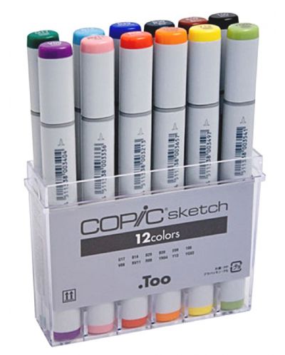 Set de markere Too Copic Sketch - 12 culori - 1