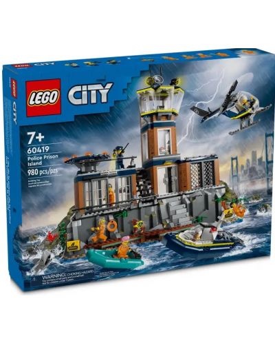 Constructor LEGO City - Insula închisorii poliției (60419) - 1