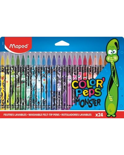 Set carioci Maped Color Peps - Monster, 24 culori - 1