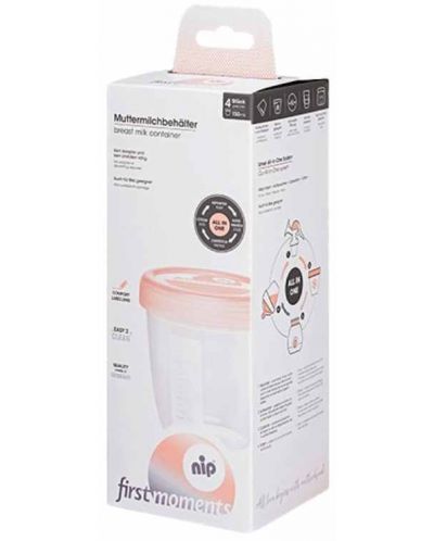 Recipiente pentru depozitarea laptelui matern NIP - 4 х 150 ml - 4