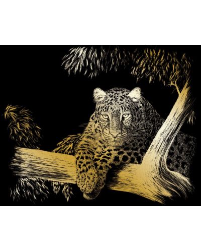 Set de gravură Royal Gold - Leopard, 20 x 25 cm - 1