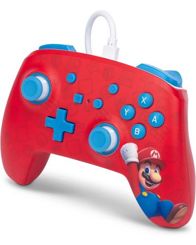Controler PowerA - îmbunătățit, cu fir, pentru Nintendo Switch, Woo-hoo! Mario - 4