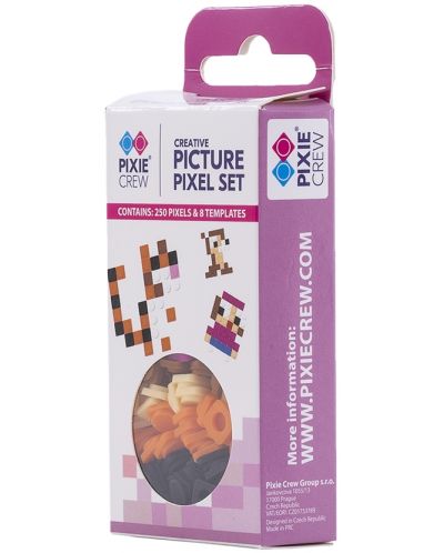 Set pixeli din silicon colorati Pixie Crew - Roz, 250 bucati - 1