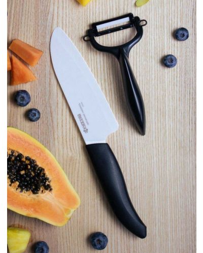 Set cuțit ceramic cu decojie Kyocera - negru - 5