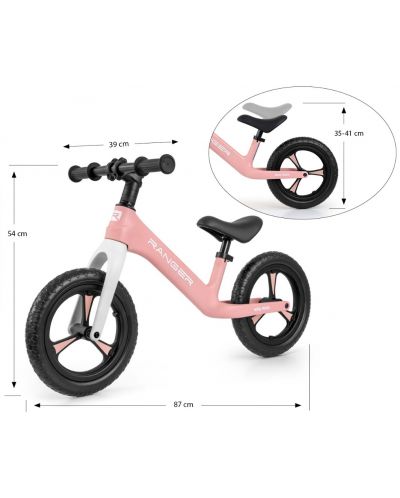 Bicicleta de echilibru Milly Mally - Ranger, roz - 5