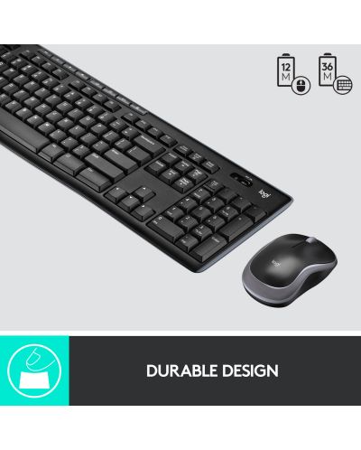 Set mouse si tastatura wireless Logitech - MK270,  negru - 6