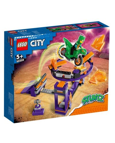 Constructor LEGO City - Stuntz, Stunt Challenge cu rampă de cascadorii (60359) - 1