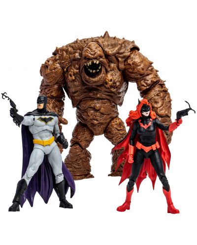 Set figurine de acțiune McFarlane DC Comics: Multiverse - Clayface, Batman & Batwoman (DC Rebirth) (Gold Label), 18 cm - 1