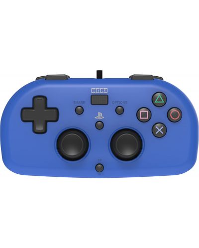 Controller Hori - Wired Mini Gamepad, albastru (PS4) - 1