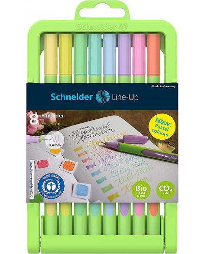 Set linere Schneider - Line-Up, 0.4 mm, 8 culori pastelate - 1