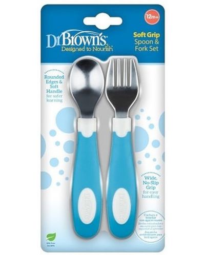 Set furculiță și lingură Dr. Brown's - Albastru - 2