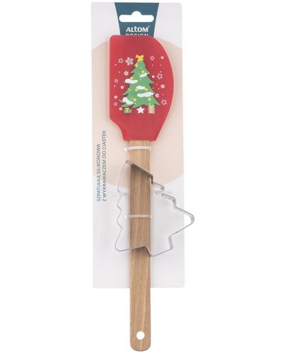 Set de spatule și matrițe din silicon ADS - Pom de Crăciun - 1