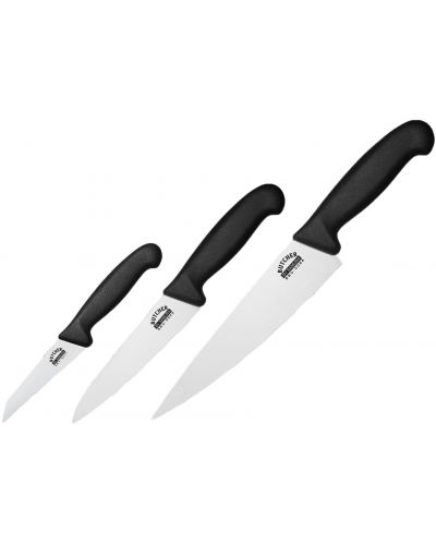 Set de 3 cuțite Samura - Măcelar, mâner negru - 1