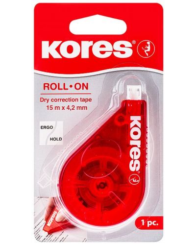 Bandă corectoare Kores - Roll On, 4,2 mm x 15 m, roșie - 2
