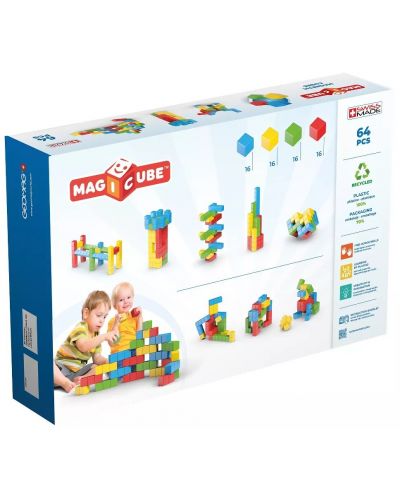 Set cuburi magnetice Geomag - Magicube, Try me, 64 de părți - 5