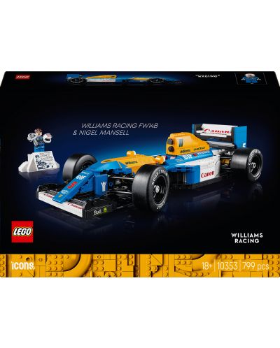 Constructor LEGO Icons Formula 1 - Williams Racing FW14B şi Nigel