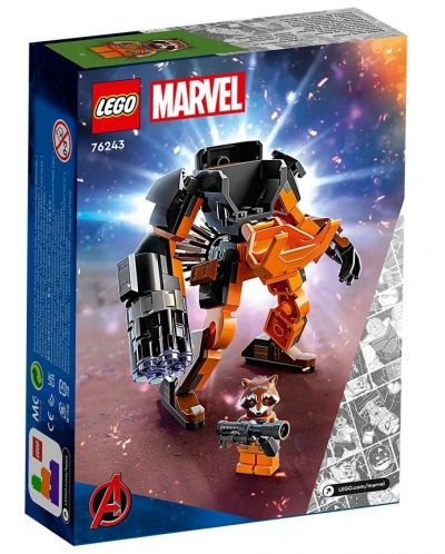Constructor LEGO Marvel Super Heroes - Armura robotică a lui Rocket (76243) - 2