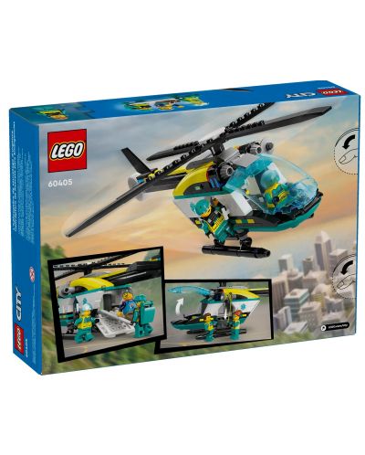 Constructor LEGO City - Elicopter de salvare de urgență (60405) - 2