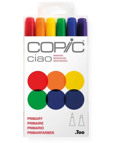 Set de markere Too Copic Ciao - Tonuri de bază, 6 culori - 1