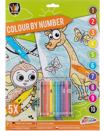 Grafix Paint by Numbers Set - Animale - 1