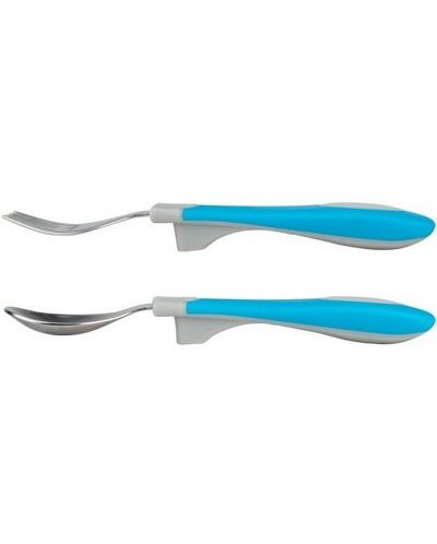 Set furculiță și lingură Dr. Brown's - Albastru - 3