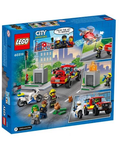 Constructor Lego City - Stingere de incendiu si urmarire politista (60319) - 2