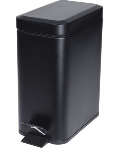 Coș de gunoi H&S - 5 L, 25 x 14 x 29 cm, negru mat - 1