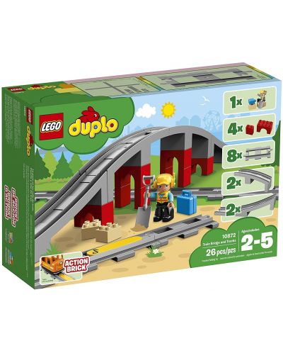 Constructor Lego Duplo - Pod si sine pentru tren (10872) - 1