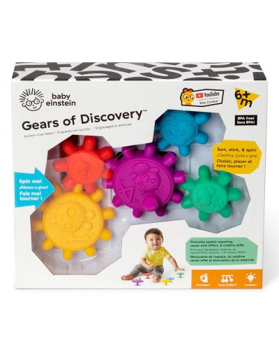 Set de jucării pentru baie Baby Einstein - Roți de dinți, Gears of Discovery - 3