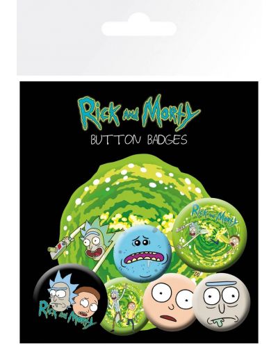 Set insigne GB eye Animation: Rick & Morty - Faces - 1