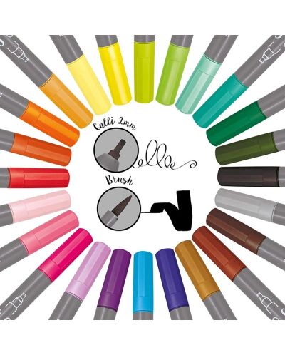 Set de markere  Online - 24 de culori, într-o cutie de bambus - 3