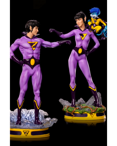 Set statuete  Iron Studios DC Comics: Wonder Twins - Jayna & Zan, 21-20 cm - 2