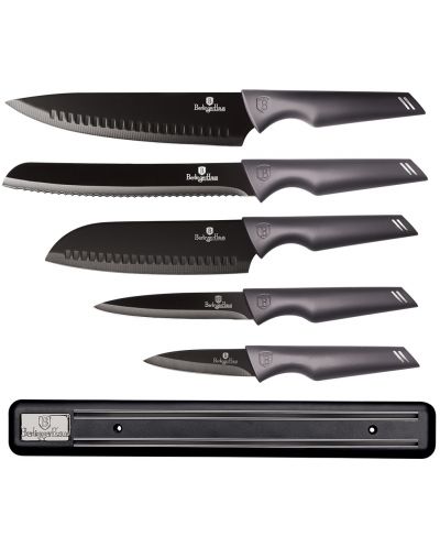 Set de 5 cuțite Berlinger Haus - Metallic Line Carbon Pro Edition, cu bandă magnetică - 1