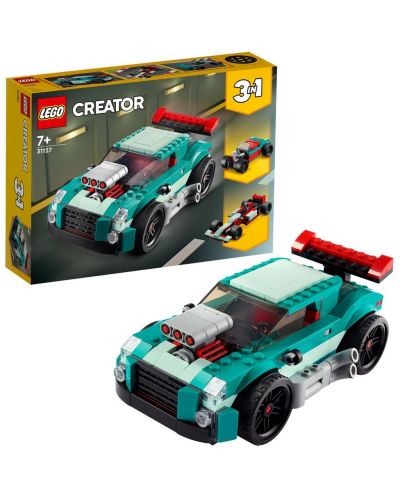 Constructor 3 în 1 LEGO Creator - Masina de curse pe sosea (31127)	 - 2
