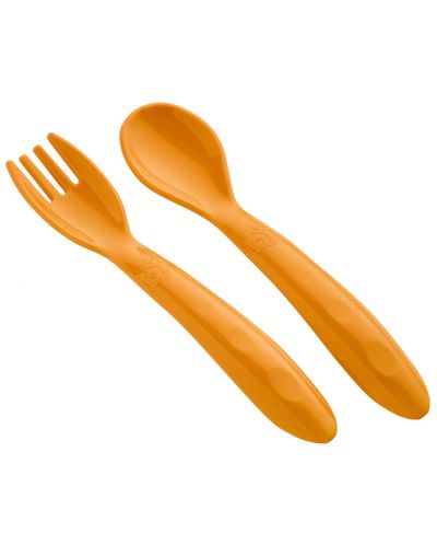 BabyJem set furculiță și lingură - Galben - 1