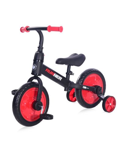 Bicicleta de echilibru Lorelli - Runner 2in1, Black & Red - 4