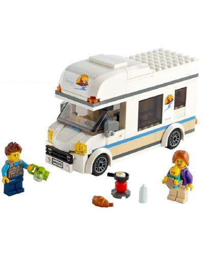Set de construit Lego City Great Vehicles - Camper pentru vacanta (60283) - 3