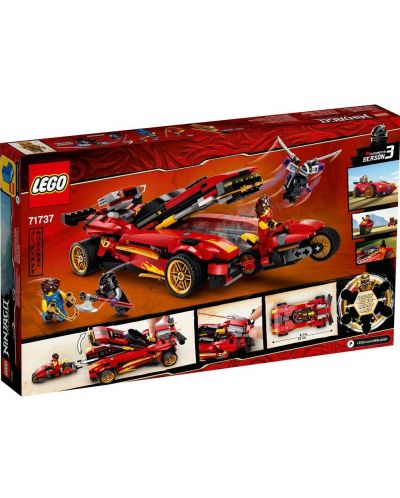 Set de construit Lego Ninjago - Atacator Ninja X-1 (71737) - 2
