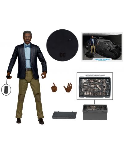 Set figurine de colecție McFarlane DC Comics: Batman - Lucius Fox & Tumbler (Gold Label) - 10