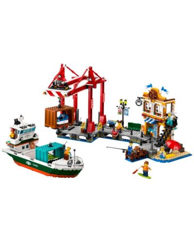 Constructor LEGO City - Port și navă de transport marfă(60422) - 6